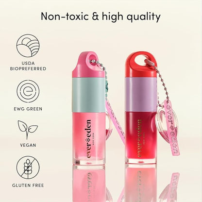 Evereden Happy Kids Skin & Lips Routine - Multi-Vitamin Kids Face Wash & Kids Face Cream & Tinted Lip Oil Set - Clean & Vegan Skin Care for Kids 3+ - Moisturizing, Nourishing, & Protective Kids Skin