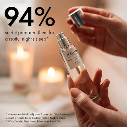 NEOM - Lavender & Chamomile Mist for Body & Pillow, 1 Fl Oz | Perfect Night's Sleep Range | Essential Oils | Pillow Mist
