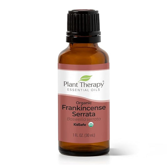 Plant Therapy Organic Frankincense Serrata Essential Oil 100% Pure, USDA Certified Organic, Undiluted, Natural Aromatherapy, Therapeutic Grade 30 mL (1 oz)