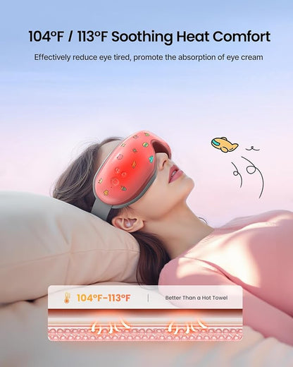 RENPHO Eyeris 1 Eye Massager with Heat, Birthday Gifts for Mom Women Men Her Him Dad, Smart Sleep Mask for Relax Eye,Improve Sleep