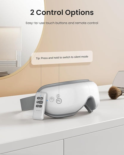 RENPHO Eye Massager with Remote, Heat, Compression, Fathers Day Birthday Gifts for Dad Women, Eyeris 1 Sleep Mask FSA HSA, Headache Massager Scalp for Strain Relief, Migraine Relief, Reduce Stye Eye