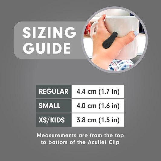 Aculief 2-Pack Wearable Natural Acupressure Support for Relaxation, Headache, Migraine, Stress Alleviation & Tension Relief, Soothes Muscle Pain Simple & Effective (Regular/Black)