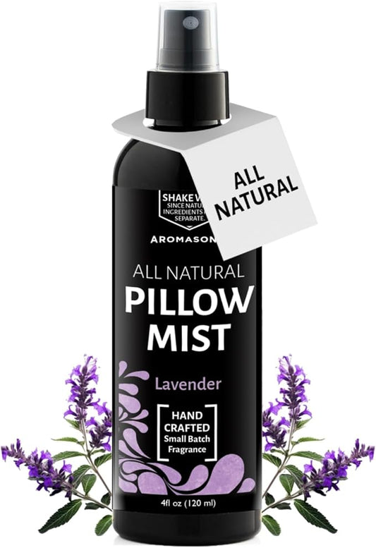 Aromasong Lavender Pillow Spray - All Natural Calming Linen & Bedtime Mist for Deep Sleep - Aromatherapy Botanical Essential Oils for Sleeping - for Relaxing Stress Fragrance Scent