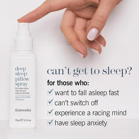 THISWORKS Deep Sleep Pillow Spray – Natural Relaxation Solution with Lavender for Stress & Anxiety Relief – 2.5 fl oz (Best Value, Most Popular Size)