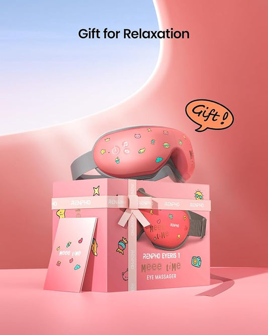 RENPHO Eyeris 1 Eye Massager with Heat, Birthday Gifts for Mom Women Men Her Him Dad, Smart Sleep Mask for Relax Eye,Improve Sleep
