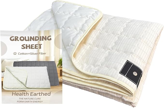 Grounding Sheet, 23.6"x34.2" Earth Blanket – Made with Silver Fiber for Stress Relief, Pain Management, and Better Sleep