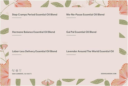 Edens Garden Women Essential Oils Discovery Sampler 6 Set – 100% Pure Therapeutic Grade, Undiluted Blends for PMS, Hormonal Balance & Menopause Support - Natural, Skin Safe & Vegan, .92 ml/6 Pack
