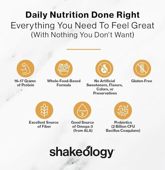 Shakeology Sampler Pack Whey Protein Powder, Gluten Free Superfood Protein Shake with Supergreens, Probiotics for Gut Health, Adaptogens, Vitamins, 16g Plant Protein per Serving