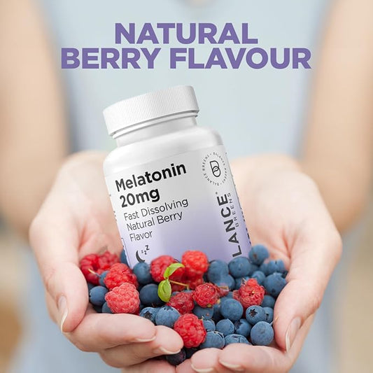 Balancebreens Melatonin 20mg Fast Dissolve Tablets - High Potency, Fast Acting, Natural Sleep Support – Sleep Aids for Adults – Non-Groggy, Drug-Free Formula – 120 Sleeping Pills