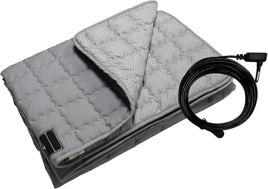 Grounding Mat 23.6x34.2 Inch, Ground Blanket with Silver Fiber & Cotton for Stress Relief & Sleep Improvement, Couch/Bed Use