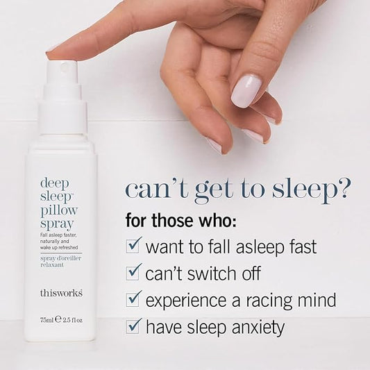 thisworks Deep Sleep Pillow Talk Set: Deep Sleep Pillow Spray 75 ml / 2.5 oz & Stress Check Roll On