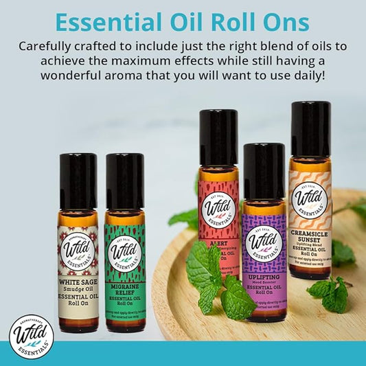 Wild Essentials Autumn Dance Essential Oil Roll On, 10ml for Warmth, Comfort, Opens Airways, Made with Pure Essential Oils and Organic Jojoba Oil, Ready to Use, Moisturizer, All Natural