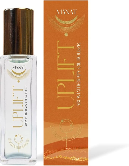 Uplift Essential Oil Roll On –100% Natural Aromatherapy – 10ml Glass Roller Ball – Boost Energy & Enhance Mental Clarity Blend w/Orange, Grapefruit & Spearmint - Energizing, Self Care, Gift