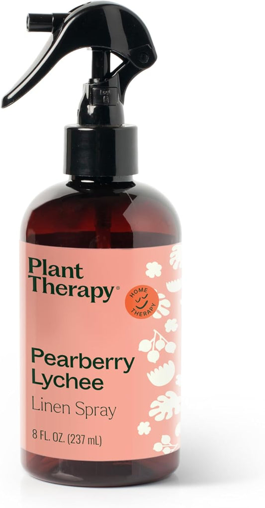 Plant Therapy Pearberry Lychee Pillow and Linen Spray, Bright, Fun & Fruity Scent, Enlivens Your Home Atmosphere, Adds a Touch of Cheer with Each Spritz, Natural Fragrance 8 oz
