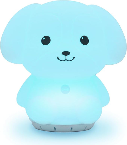 Mindfulness 'Breathing Puppy' | 4-7-8 Guided Visual Meditation Breathing Light | 3 in 1 Device with Night Light & Noise Machine for ADHD Anxiety Stress Relief Sleep - Gift for Kids Adult Women Men