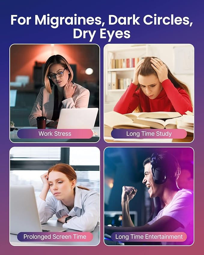 RENPHO Father's Day Gifts Eyeris 1 Eye Massager with Heat, Sleep Mask with Bluetooth Music, Face Massager, Eye Care Device, Reduce Eye Strain Birthday Gifts for Women Men Her Him