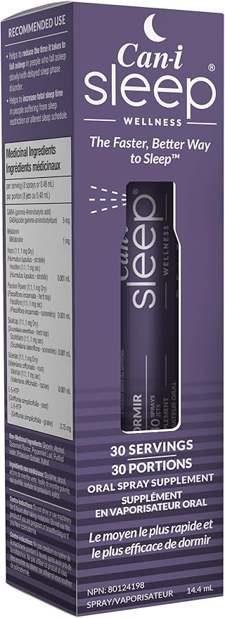 Sleep Fast & Longer 6-Pack | 180 Servings | Natural Vitamin Spray Sleep Aid with Melatonin, GABA, & 5-HTP | Multivitamin for Adults, Rejuvia Sleep through the Night by Can I Wellness