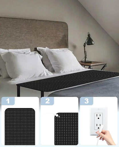 Grounding Mat King, PU Leather, Grounding Mat for Bed Improves Sleeping, 54X78IN