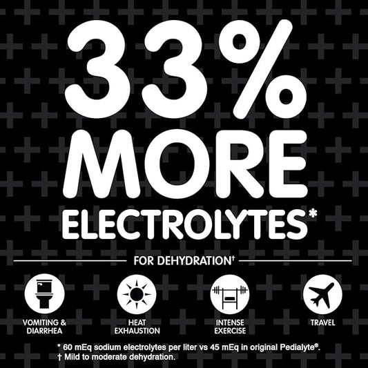 Pedialyte AdvancedCare Plus Electrolyte Powder, Strawberry Freeze And Berry Frost, With 33% More Electrolytes and Has PreActiv Prebiotics, 0.6 Oz Powder Packs (48 Count)
