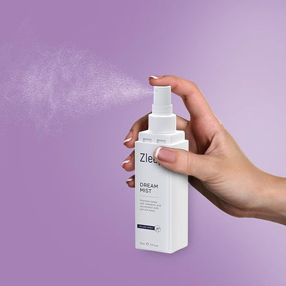 Zleep - Dream Pillow Spray for Sleep - Soothing Pillow Mist for Relaxation with Vetiver, Chamomile, & Lavender, Portable Spray for Linen & Bedsheet