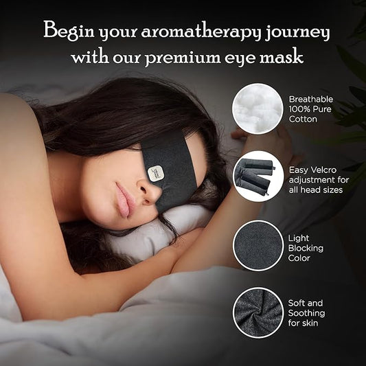 Blend Edition All in One & Cotton Eye Mask - Natural Essential Oil Scented - Aromatherapy Stickers for Eye Mask -/Relaxing & Sleeping (12 Stickers/pack, 1 Pack) (Trial Set, Relax)
