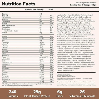 KaâChava All-In-One Nutrition Shake Blend, 85+ Superfoods & Nutrients, Meal Replacement, Greens Plant-Based Superfood Powder Protein Drink, Digestive Enzymes & Probiotics, Vegan Dairy Gluten Free, 2lb