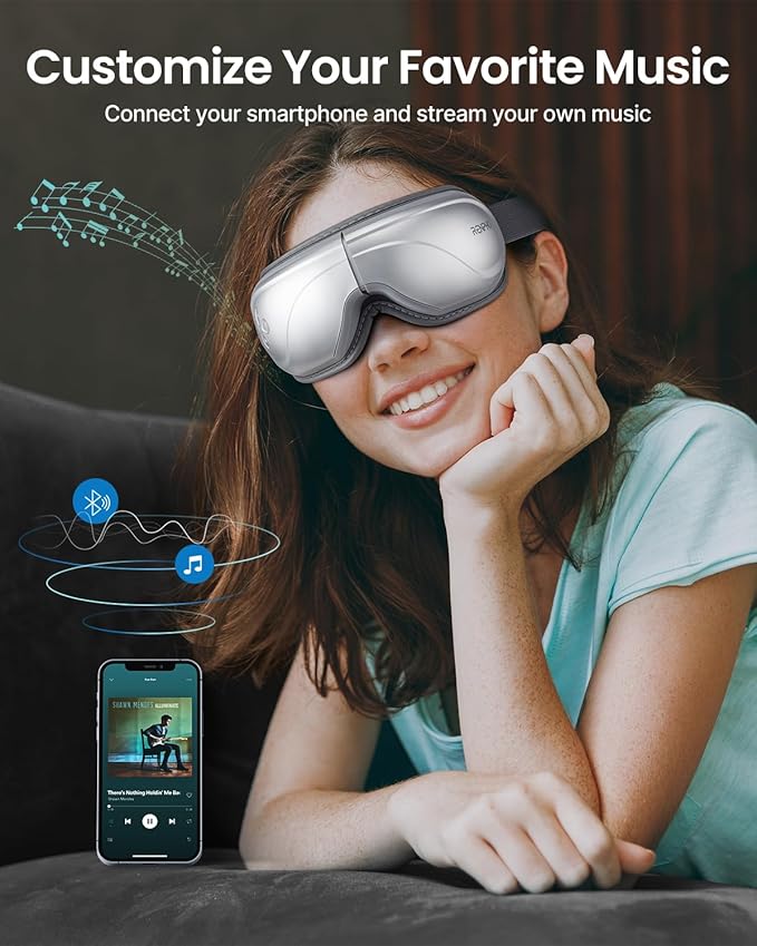 RENPHO Eye Massager with Heat, Fathers Day Birthday Gifts Eyeris 2 FSA/HSA Eligible Face Massager, Eye Mask for Migraines, Eye Care, Migraine Relief,Gift for Mom Dad Women Men