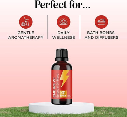 Citrus Essential Oils Blend for Diffuser - Invigorating Citrus Oil Diffuser Essential Oils with Energizing Lemon Orange and Lime Essential Oil - Pure Aromatherapy Oils for Diffuser Citrus Blend Oil