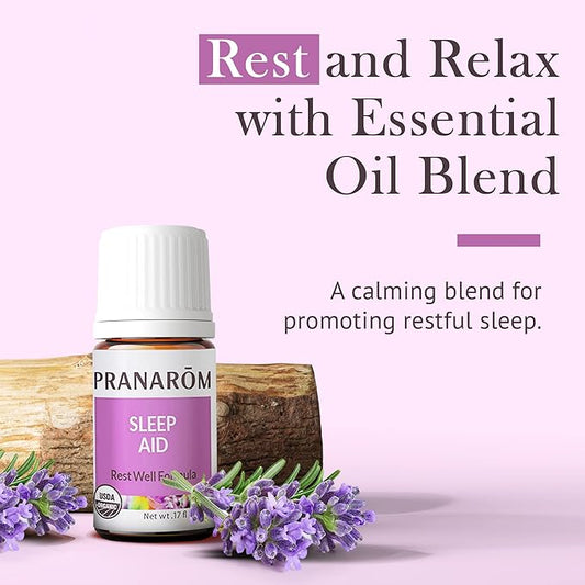 Pranarom - Sleep Aid Essential Oil Blend, Diffuser Oil for Sleep Support, Aromatherapy Oils, Oils for Diffuser for Home, Diffuser Oils with Lavender, Clary Sage, and Spikenard, 5mL