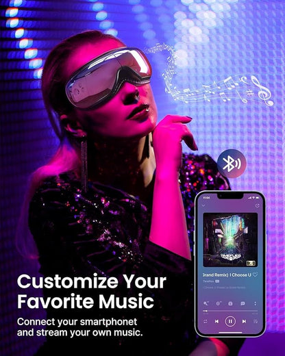 RENPHO Father's Day Gifts Eyeris 1 Eye Massager with Heat, Sleep Mask with Bluetooth Music, Face Massager, Eye Care Device, Reduce Eye Strain Birthday Gifts for Women Men Her Him