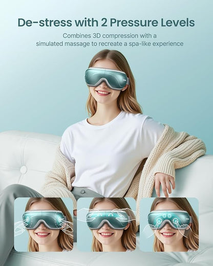RENPHO Eye Massager with Heat, Fathers Day Birthday Gifts Eyeris 2 FSA/HSA Eligible Face Massager, Eye Mask for Migraines, Eye Care, Migraine Relief,Gift for Mom Dad Women Men