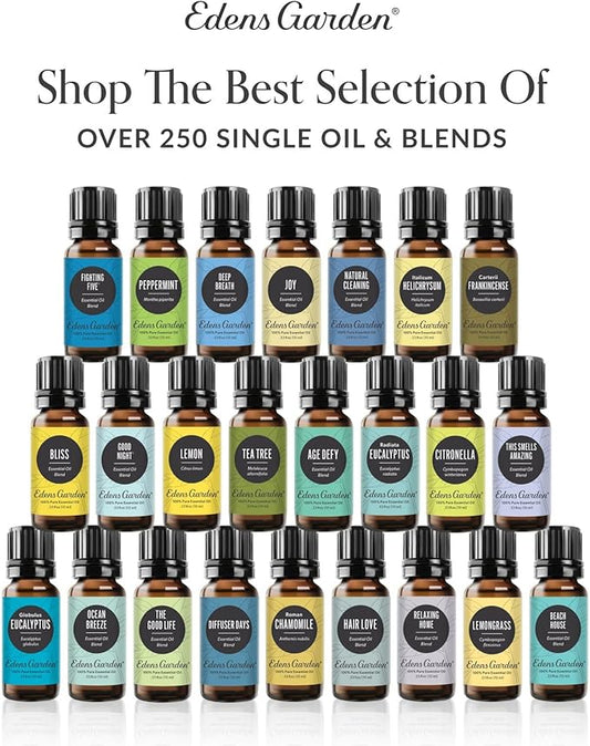 Edens Garden Top Essential Oil Blends Sampler 18 Set – 100% Pure Therapeutic Grade, Natural, Undiluted Aromatherapy Scents for Diffusers & Humidifiers – Wellness Gift for Men & Women, .92 ml/ 18 Pack