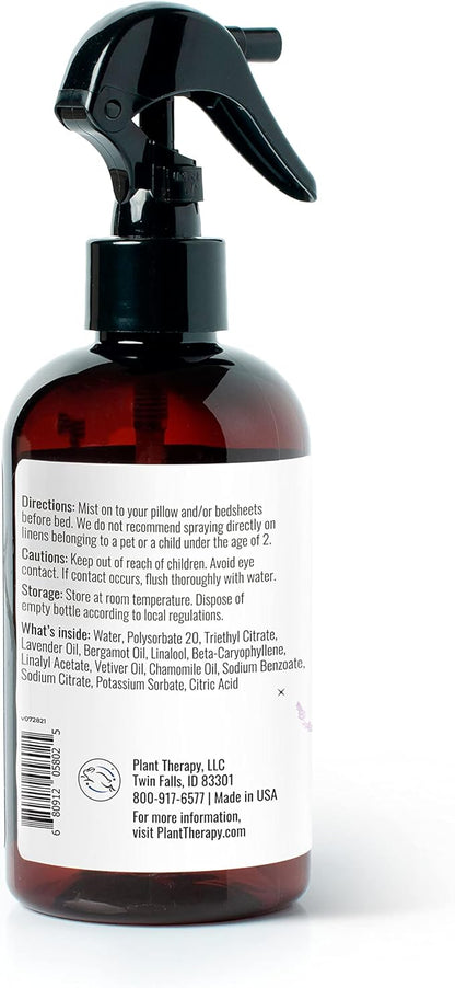 Plant Therapy Blissful Dreams Lavender Pillow and Linen Mist and Room Spray, for Relaxation & Sleep, Powered by Essential Oils Like Lavender & Roman Chamomile, Aromatherapy Sleep Spray, 8 oz