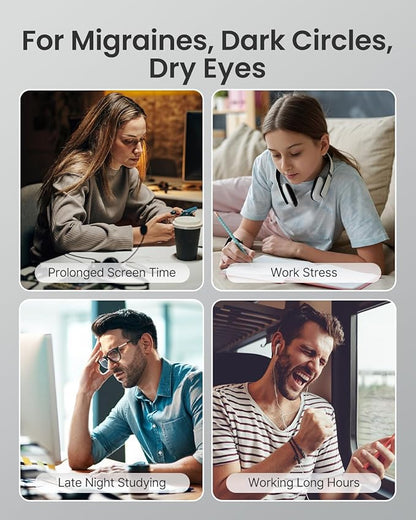 RENPHO Eye Massager Eyeris 1, Fathers Day Birthday Gifts for Mom Dad Women Men Her Him FSA HSA Eligible, Sleep Mask with Heat Bluetooth Music, Relax Eye