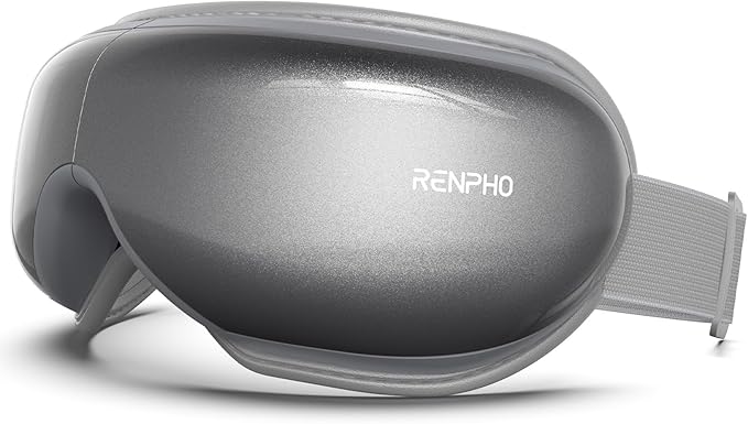 RENPHO Eye Massager Eyeris 1, Fathers Day Birthday Gifts for Mom Dad Women Men Her Him FSA HSA Eligible, Sleep Mask with Heat Bluetooth Music, Relax Eye