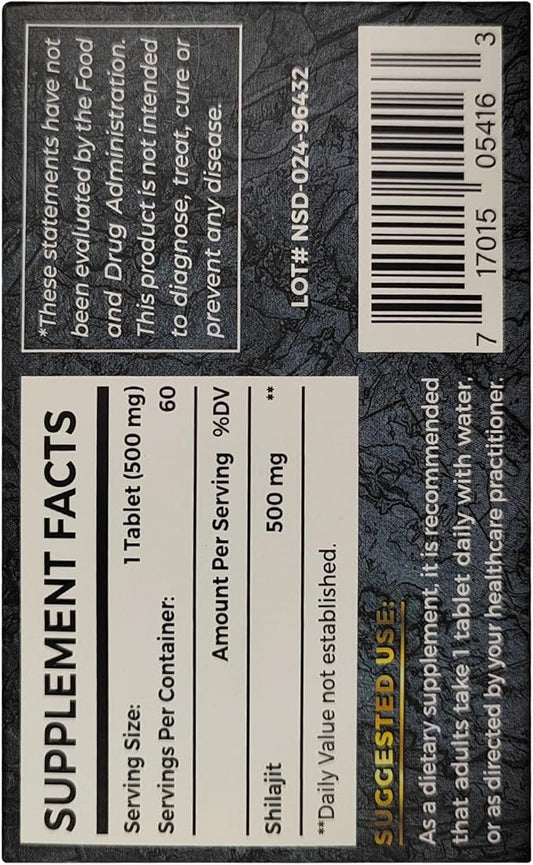 30,000 MG Shilajit Tablets, 100% Shilajit Pure Tablets 240 Counts - Shilajit Himalayan Organic Rich in Fulvic Acid & 85+ Trace Minerals, Shilajit Resin Supplement for Energy & Immune System