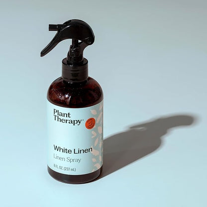Plant Therapy White Linen Pillow and Linen Spray, Clean & Refreshing Aroma, Great for Sheets, Curtains, and Upholstery, One-of-a-kind Natural Fragrance 8 oz