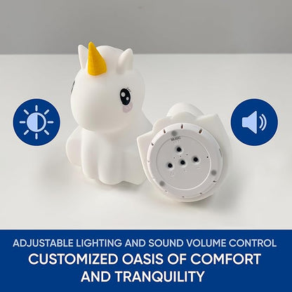 Mindfulness 'Breathing Unicorn' | 4-7-8 Guided Visual Meditation Breathing | 3 in 1 Device with Night Light & Noise Machine for ADHD Anxiety Stress Relief Sleep - Gift for Kids Adult Women Men