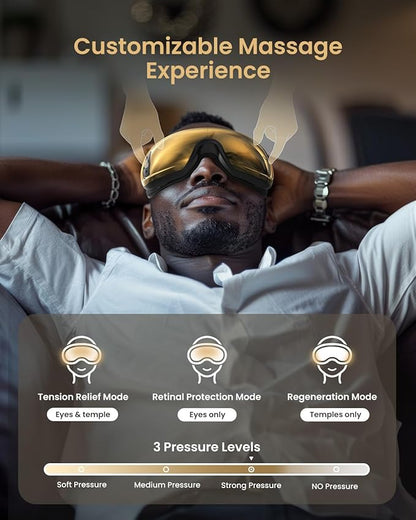 RENPHO Eye Massager with Heat and Cooling, Father's Day Gifts for Dad, Eyeris 3 FSA/HSA Voice Control Eye Massager Mask, Music Eye Care Device with DIY Massage Setting, Birthday Gifts for Women/Men