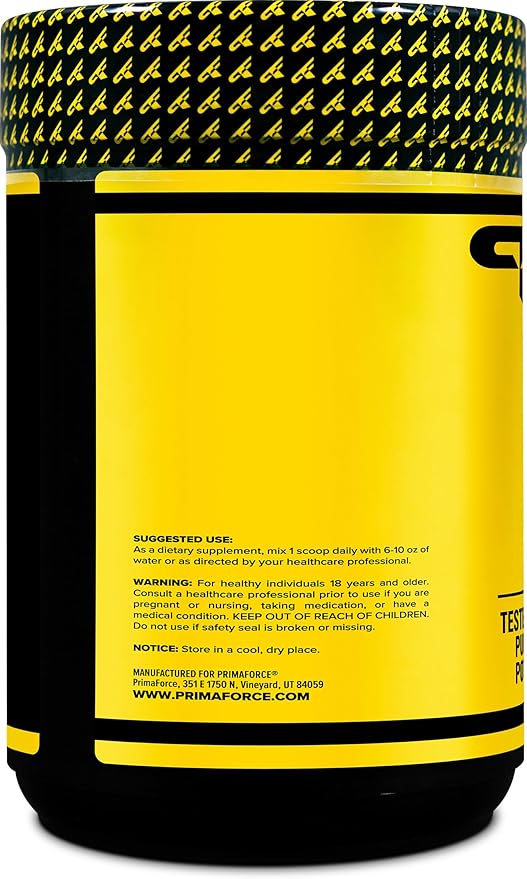 PrimaForce L-Citrulline Malate Powder, Unflavored Pre Workout Supplement, 500 grams - Energy Support, Aids Recovery, Enhances Strength Performance â Vegan, Non-GMO