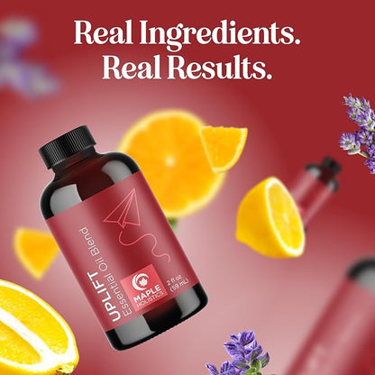 Uplift Aromatherapy Essential Oil Blend - Happy Essential Oil Blend of Calming Essential Oils for Diffusers for Home and Travel with Citrus Essential Oils and Pure Aromatherapy Oils for Diffusers 2oz