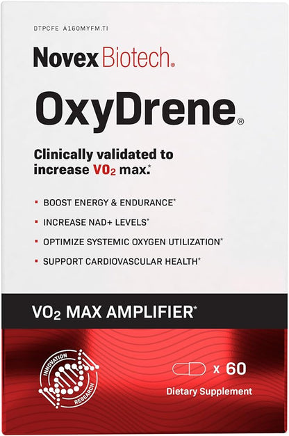 Novex Biotech Oxydrene NAD+ Enhancer - Natural Supplement Promoting Metabolism and Cardiovascular Support for Men and Women - (60 Capsules)