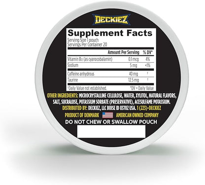 Caffeine Pouches, 1 Can (20 Pouches), Pre Workout Pouches, Coffee Pouches & Energy Drink Alternative, 40mg Caffeine per Pouch, Sugar Free Caffeine Supplement, Berry Blitz Flavor