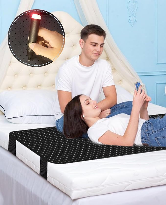 Grounding Mat King, PU Leather, Grounding Mat for Bed Improves Sleeping, 54X78IN