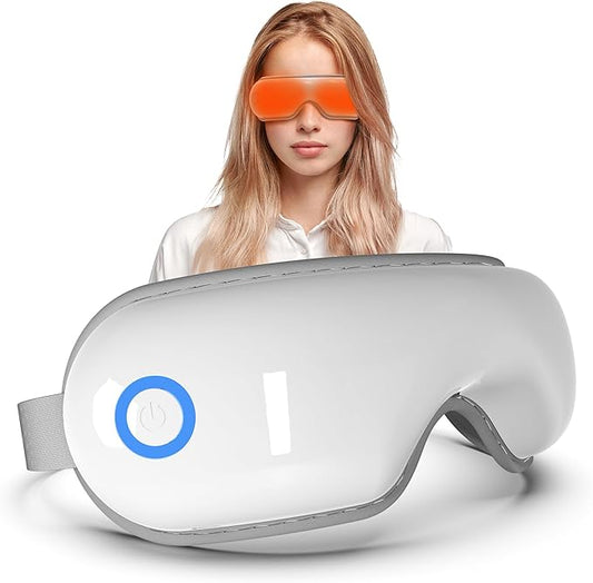 Eye Massager with Heat and Music for Migraines,Eye Care Gift for Mother's Day,Sleep Eye Mask for Reduce Eye Strain