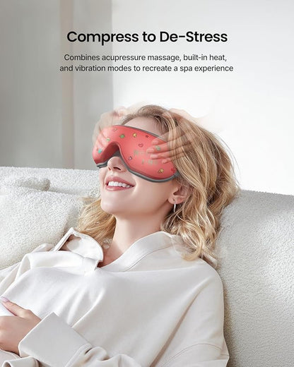 RENPHO Eyeris 1 Eye Massager with Heat, Birthday Gifts for Mom Women Men Her Him Dad, Smart Sleep Mask for Relax Eye,Improve Sleep