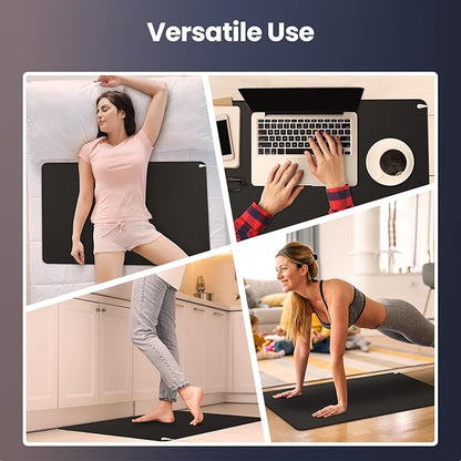 Yoga Steet Grounding Mat, Foot Therapy, 35.4x23.6 inches Grounding Pad for Bed, Boost Energy, Improve Sleep, Reduce Anxiety - Reconnect to Nature with Our Grounding Mat