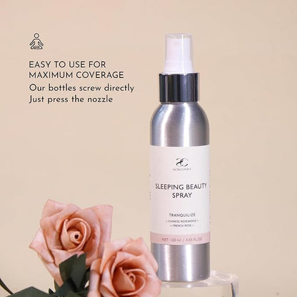 Pillow Ritual Aromatic, Calming and Relaxing Pillow Mist, Linen and Fabric Spray, Infused with Natural Essential Oils Roses and rosewood 4.05 oz