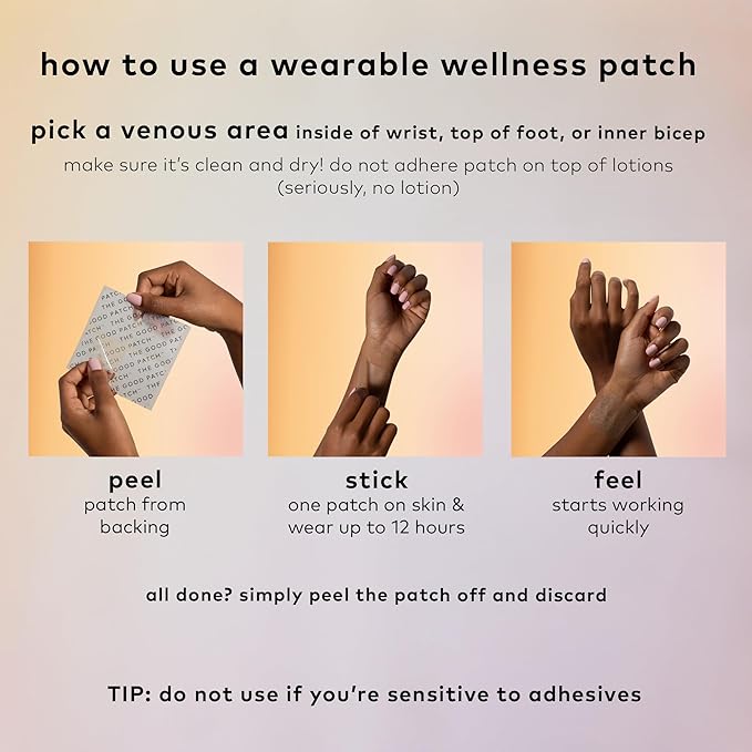 The Good Patch Nite Nite Sleep Patch Support with Hemp and Melatonin, Sustained Release, Natural Patch, Plant Powered Wearable Wellness (16 Total Patches)