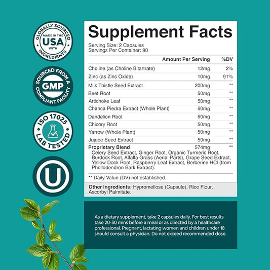 Liver Cleanse Detox & Repair Formula - Herbal Liver Support Supplement with Milk Thistle Turmeric Dandelion Root & Artichoke Extract for Liver Health - Silymarin Milk Thistle Liver Detox Capsules 180